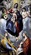 GRECO, El The Virgin and Child with St Martina and St Agnes china oil painting reproduction